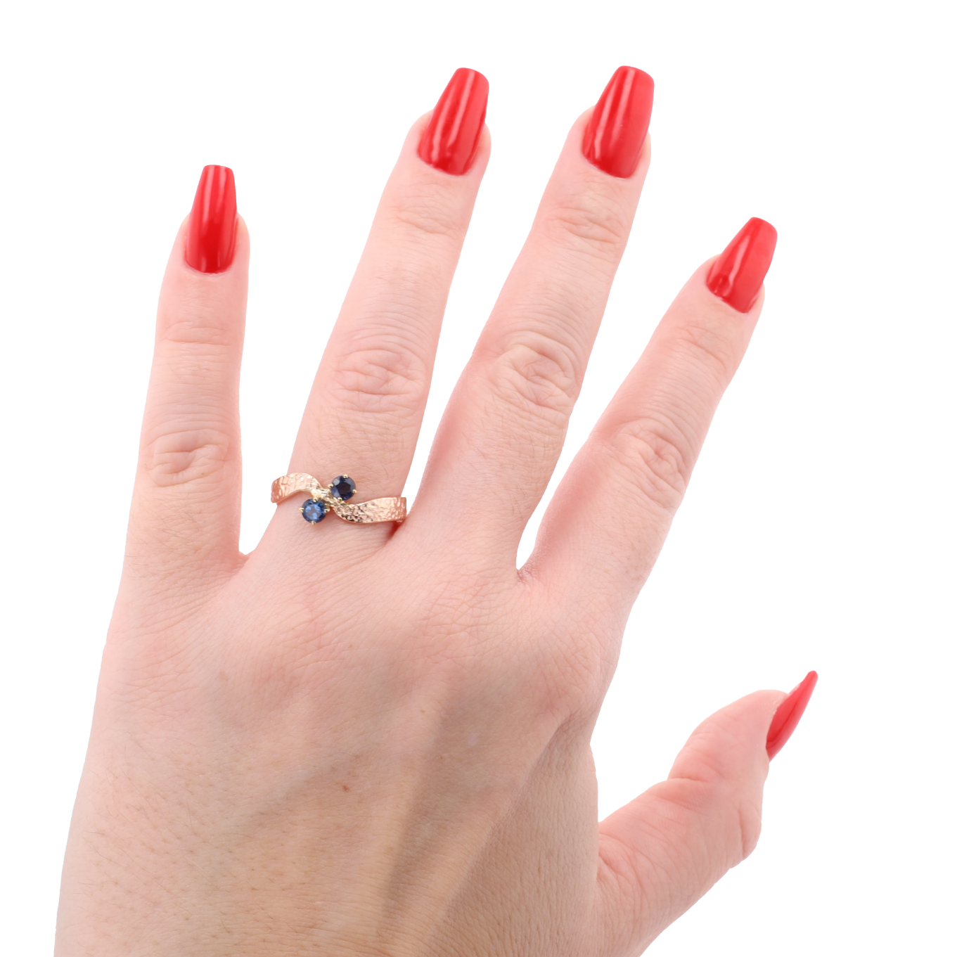 BAGUE_OR_ROSE_2_SAPHIRS image
