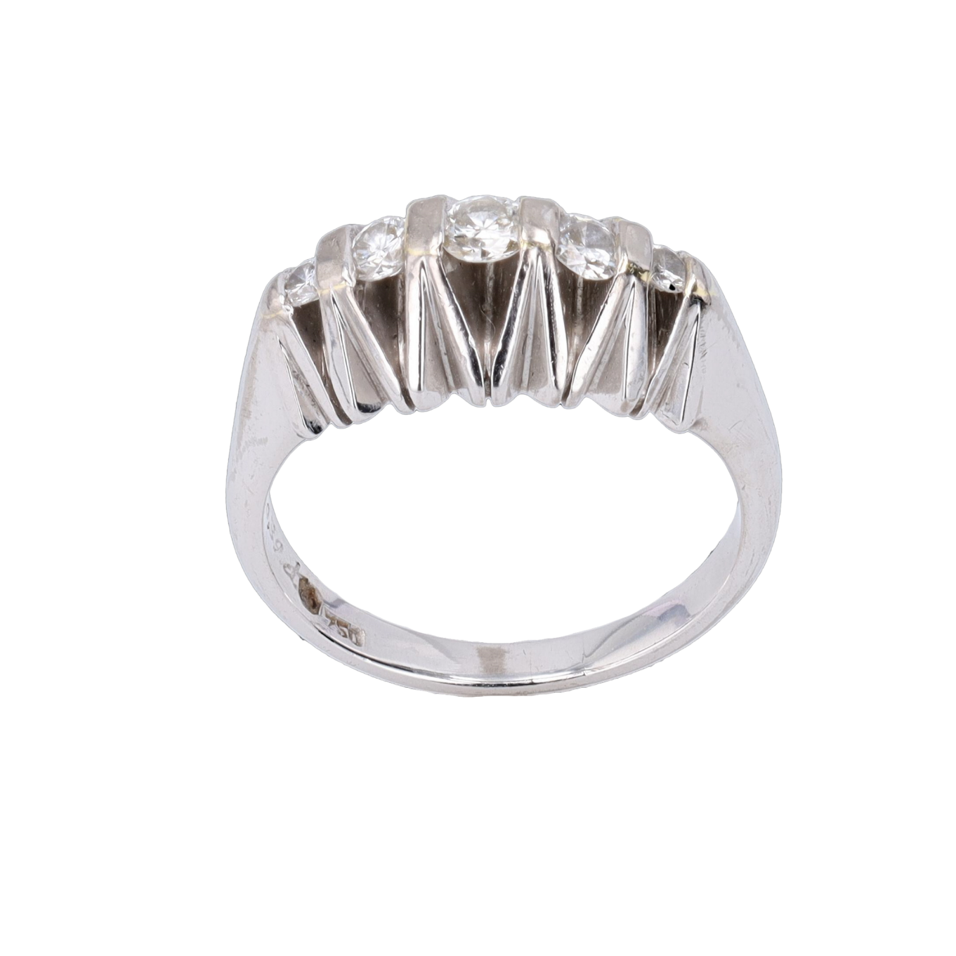 BAGUE_OR_GRIS_5_DIAMANTS_0.41_CARATS image