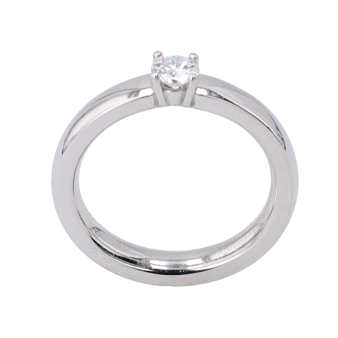 BAGUE SOLITAIRE EN OR GRIS