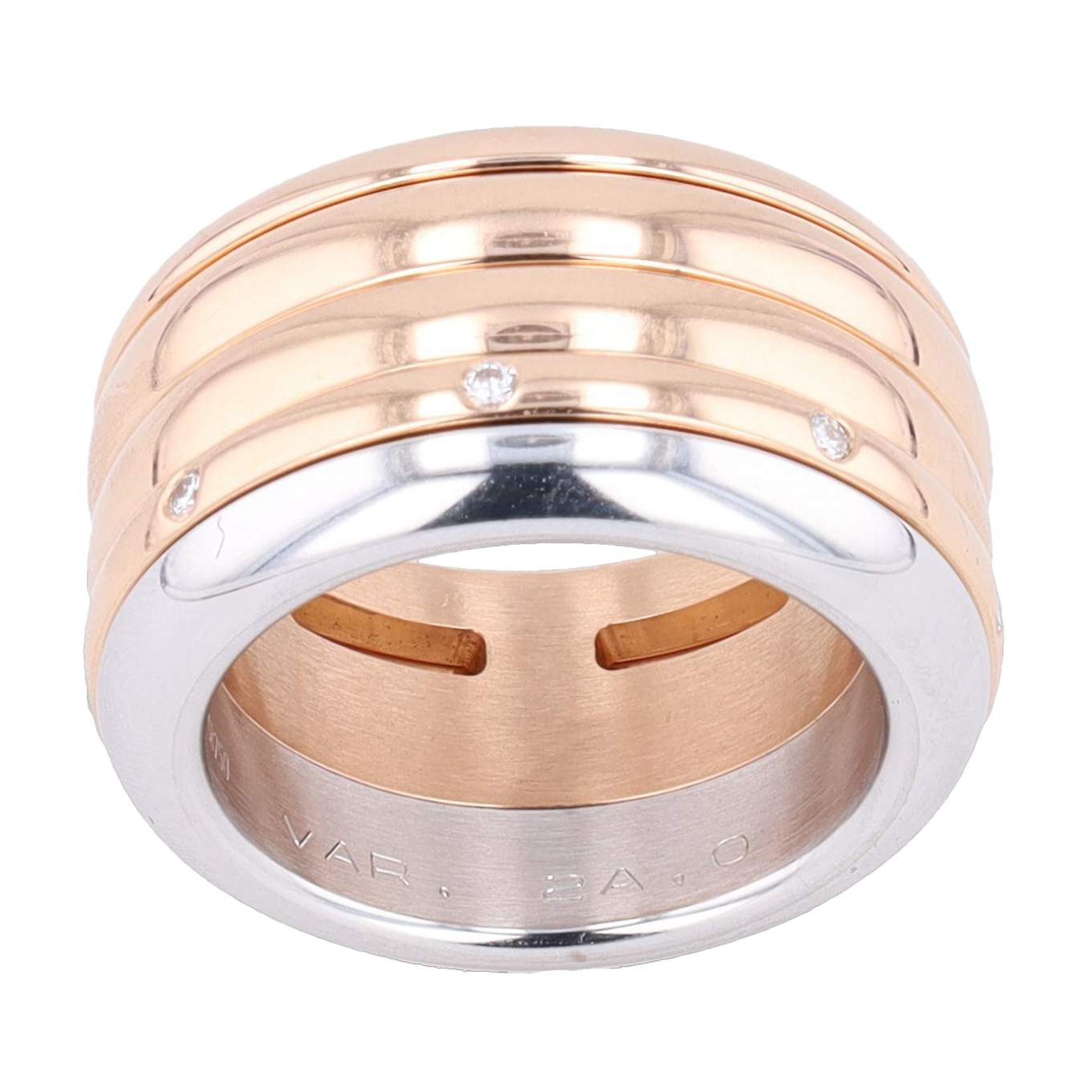 BAGUE_BUCHERER_MODULABLE_EN_OR_GRIS_ET_ROSE image