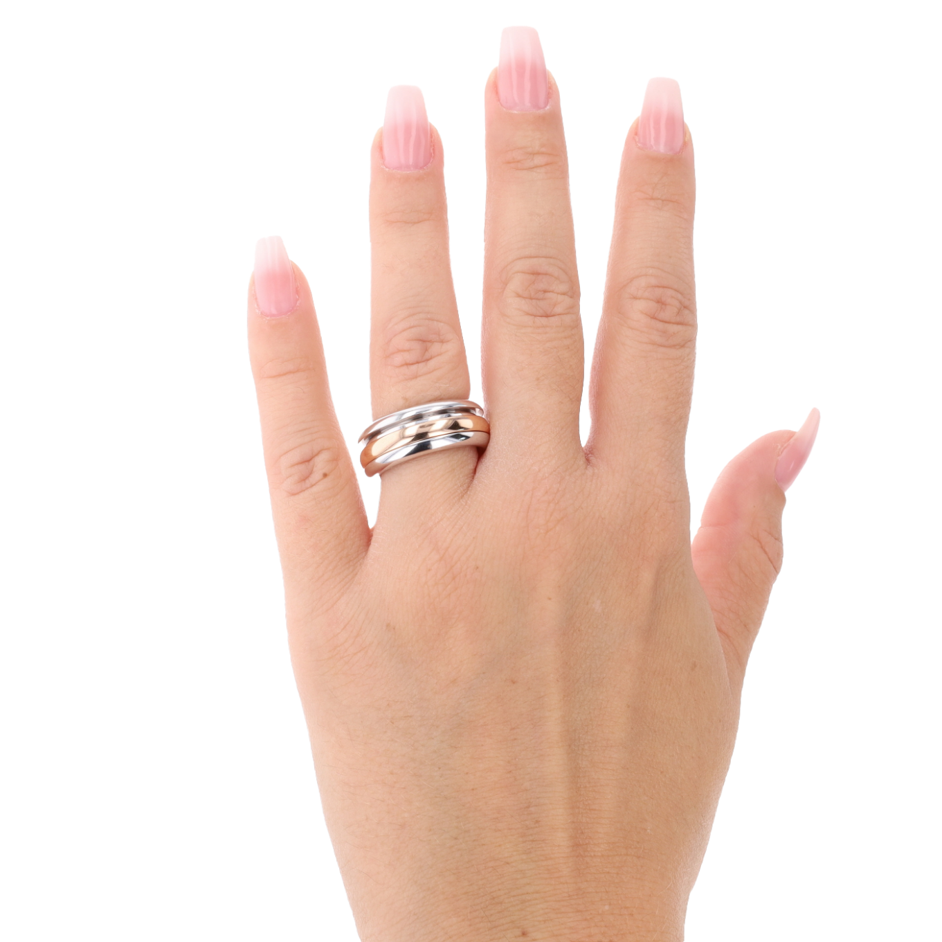BAGUE_BUCHERER_MODULABLE_EN_OR_GRIS_ET_ROSE image