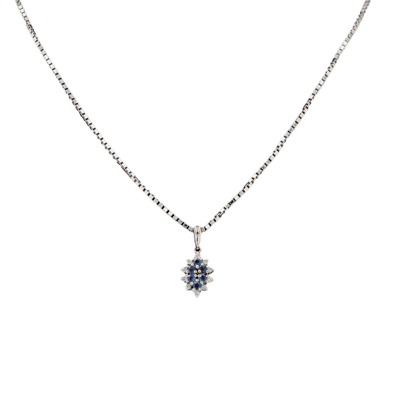 COLLIER_PENDENTIF_OR_GRIS_SAPHIRS_ET_DIAMANTS image