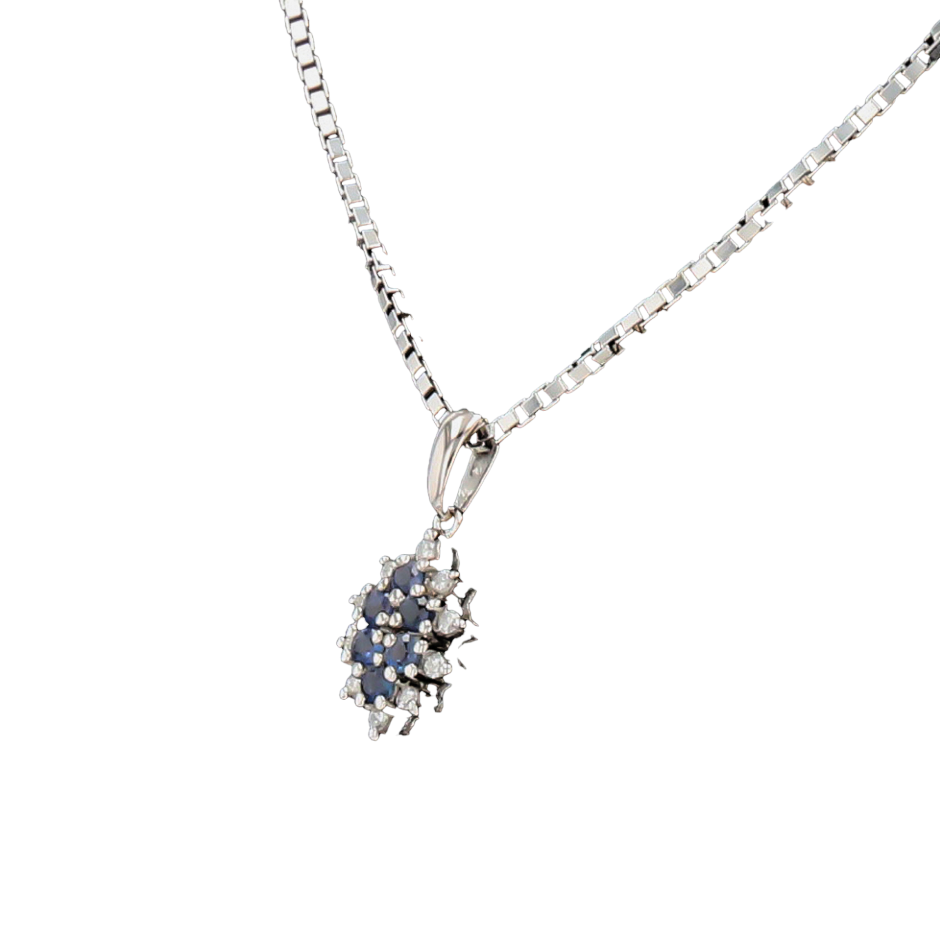 COLLIER_PENDENTIF_OR_GRIS_SAPHIRS_ET_DIAMANTS image