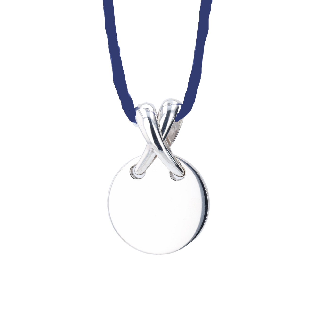 PENDENTIF_CHAUMET_EN_ARGENT_SUR_CORDON_BLEU image