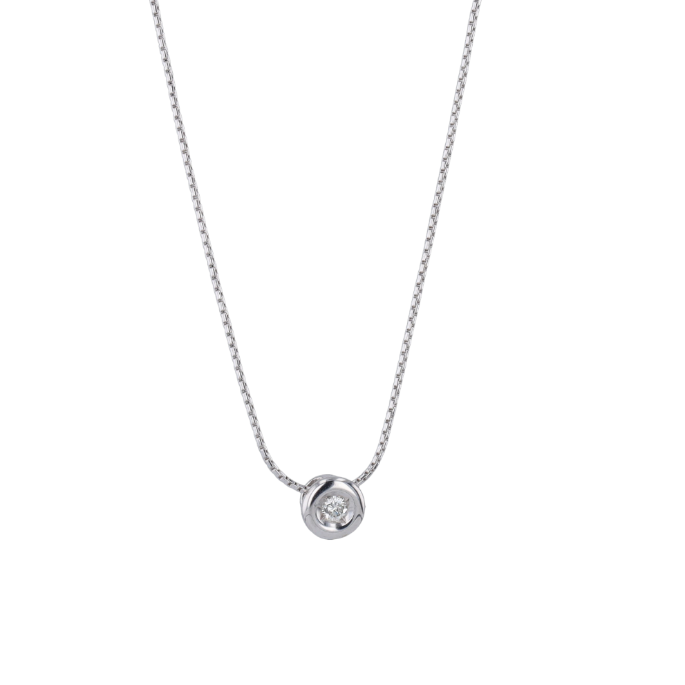 COLLIER_SOLITAIRE_EN_OR_GRIS_0.06_CARATS image