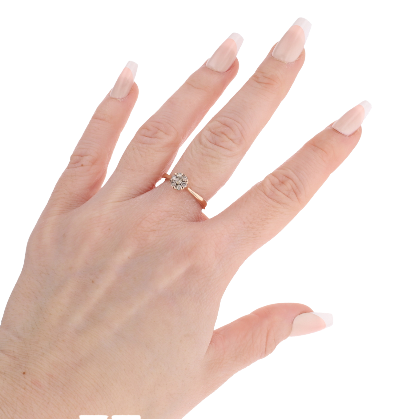 BAGUE_KURZ_EN_OR_ROSE_7_DIAMANTS image