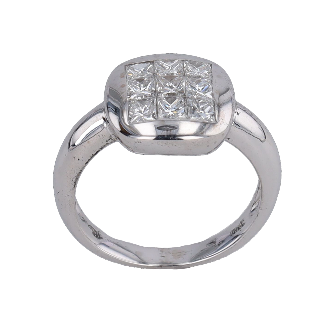 BAGUE_EN_OR_GRIS_750___18_CARATS_AVEC_9_DIAMANTS image