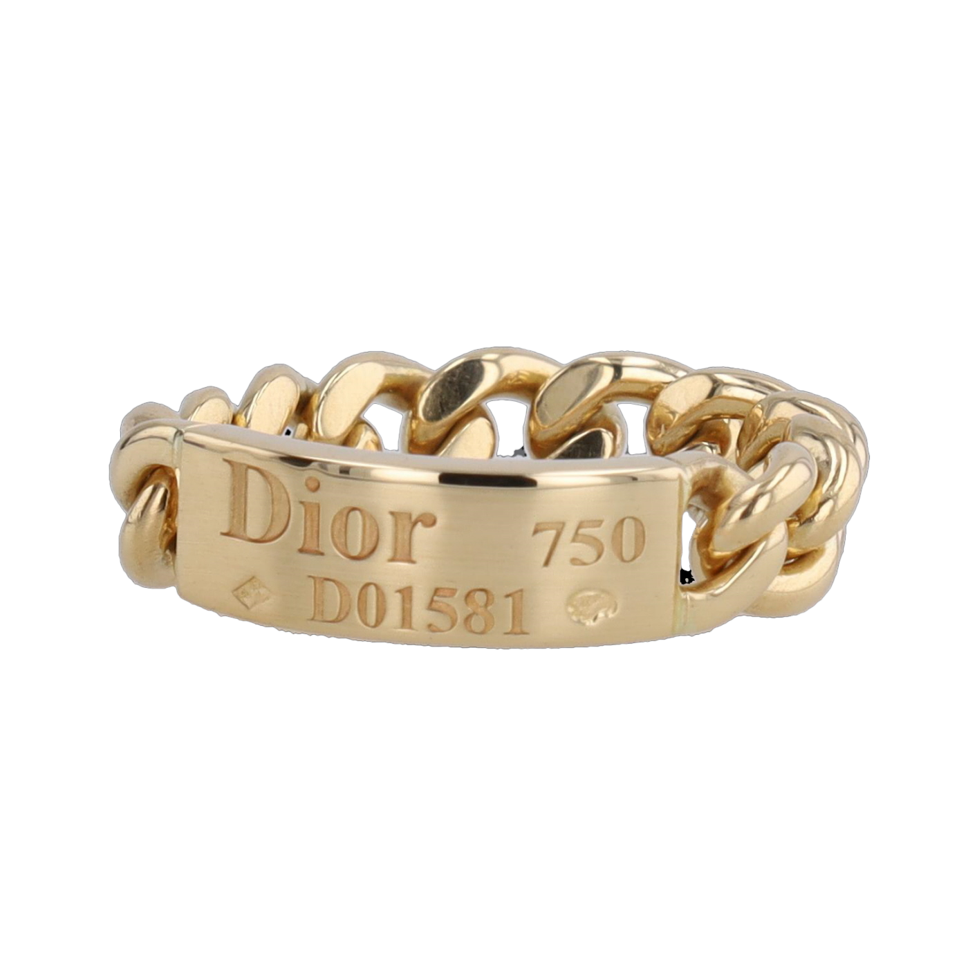 BAGUE DIOR GOURMETTE EN OR JAUNE