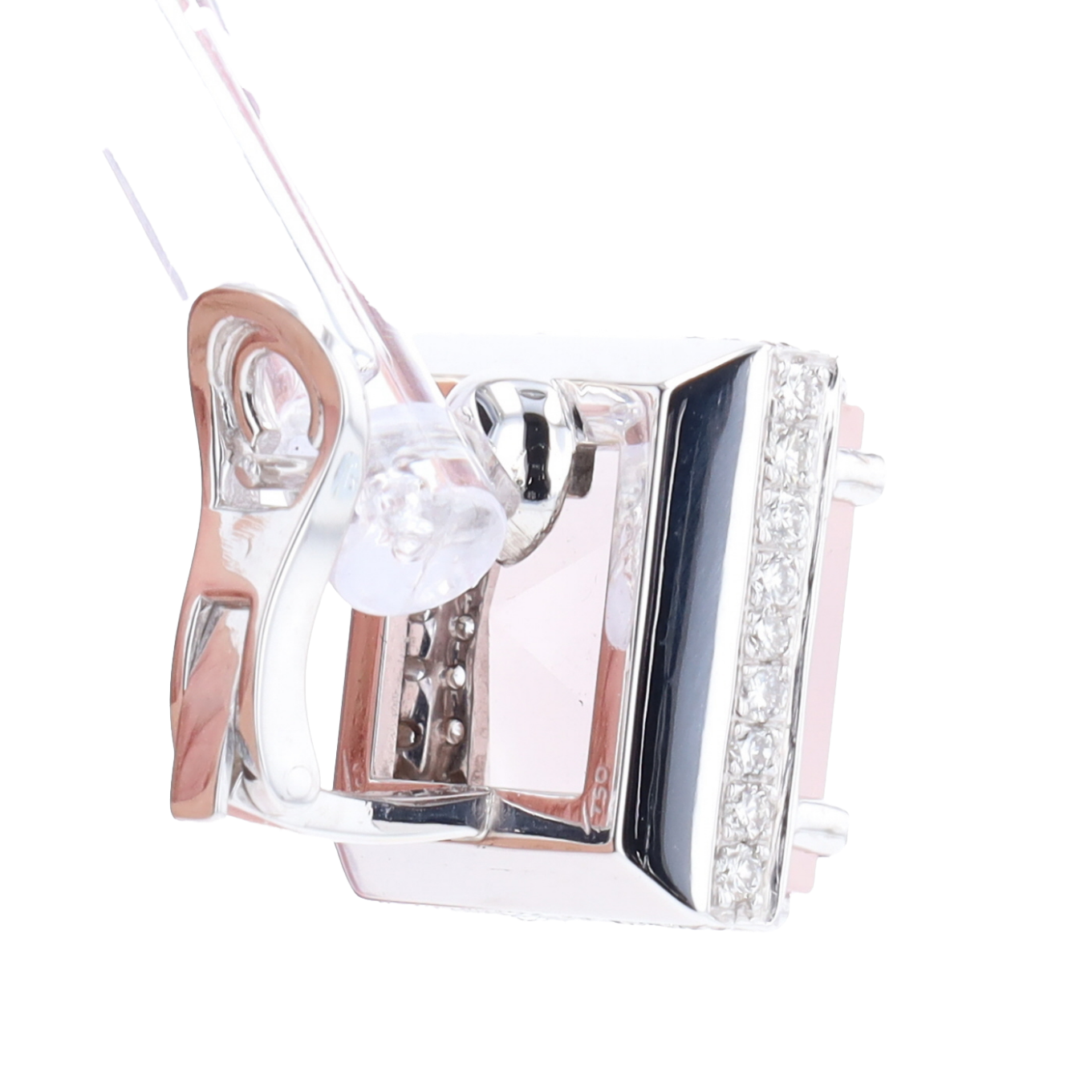 BOUCLES_D’OREILLES_OR_GRIS_QUARTZ_ROSE_DIAMANTS image