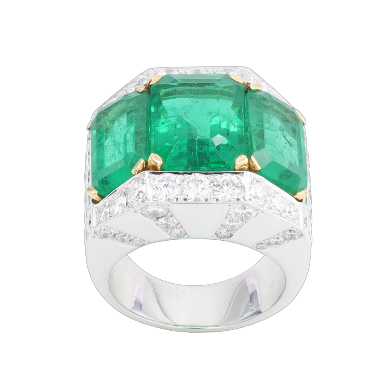 BAGUE_TANK_DIAMANTS_ET_EMERAUDES_SYNTHETIQUES image
