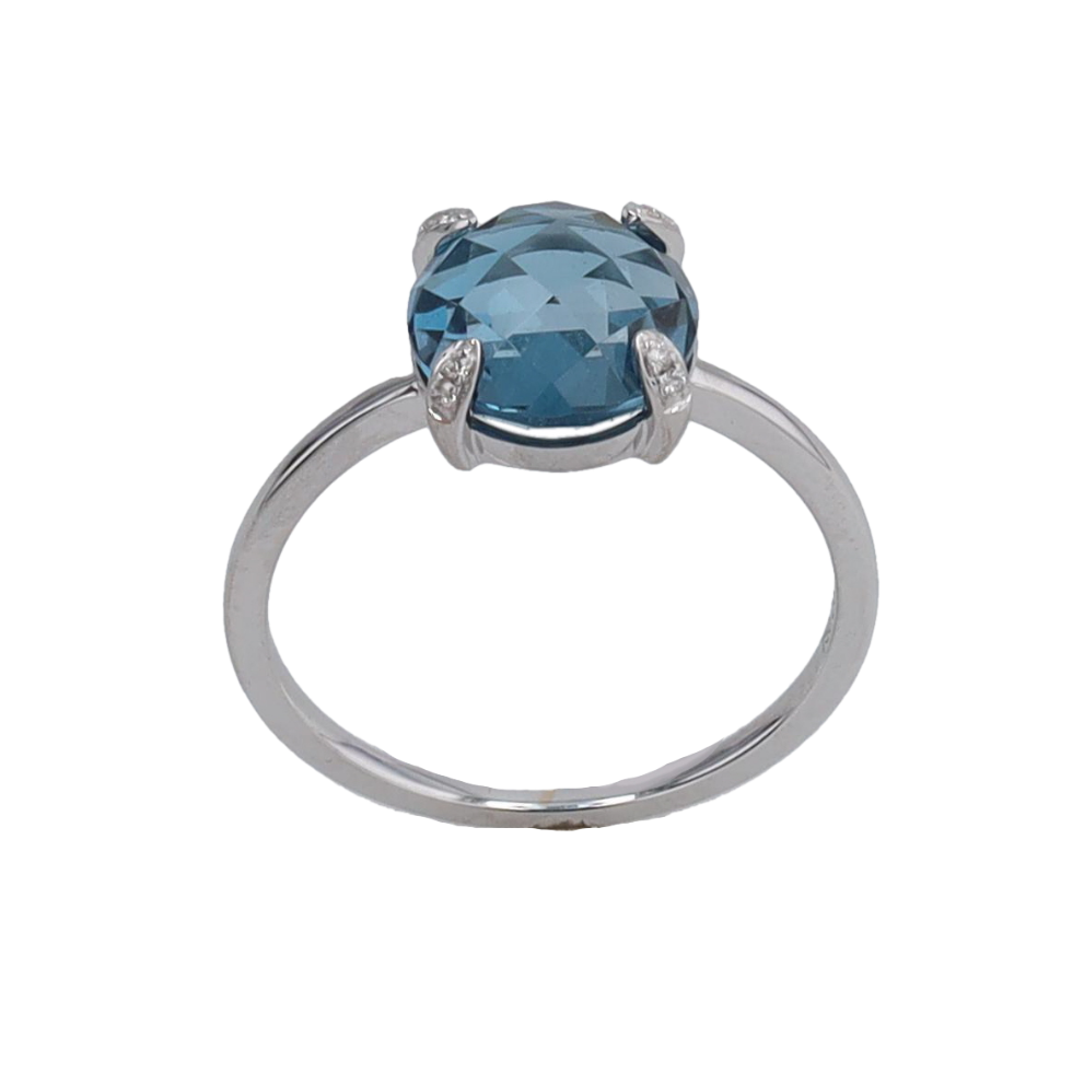 BAGUE_SOLITAIRE_TOPAZE_&_DIAMANTS image