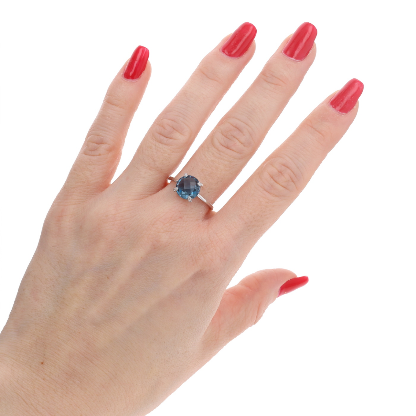 BAGUE_SOLITAIRE_TOPAZE_&_DIAMANTS image