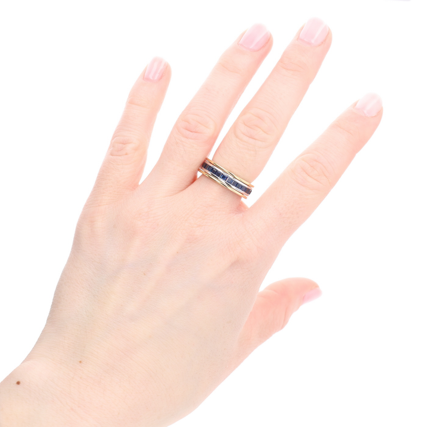 BAGUE_MODULABLE_3_ANNEAUX_SAPHIRS_2.40CTS image