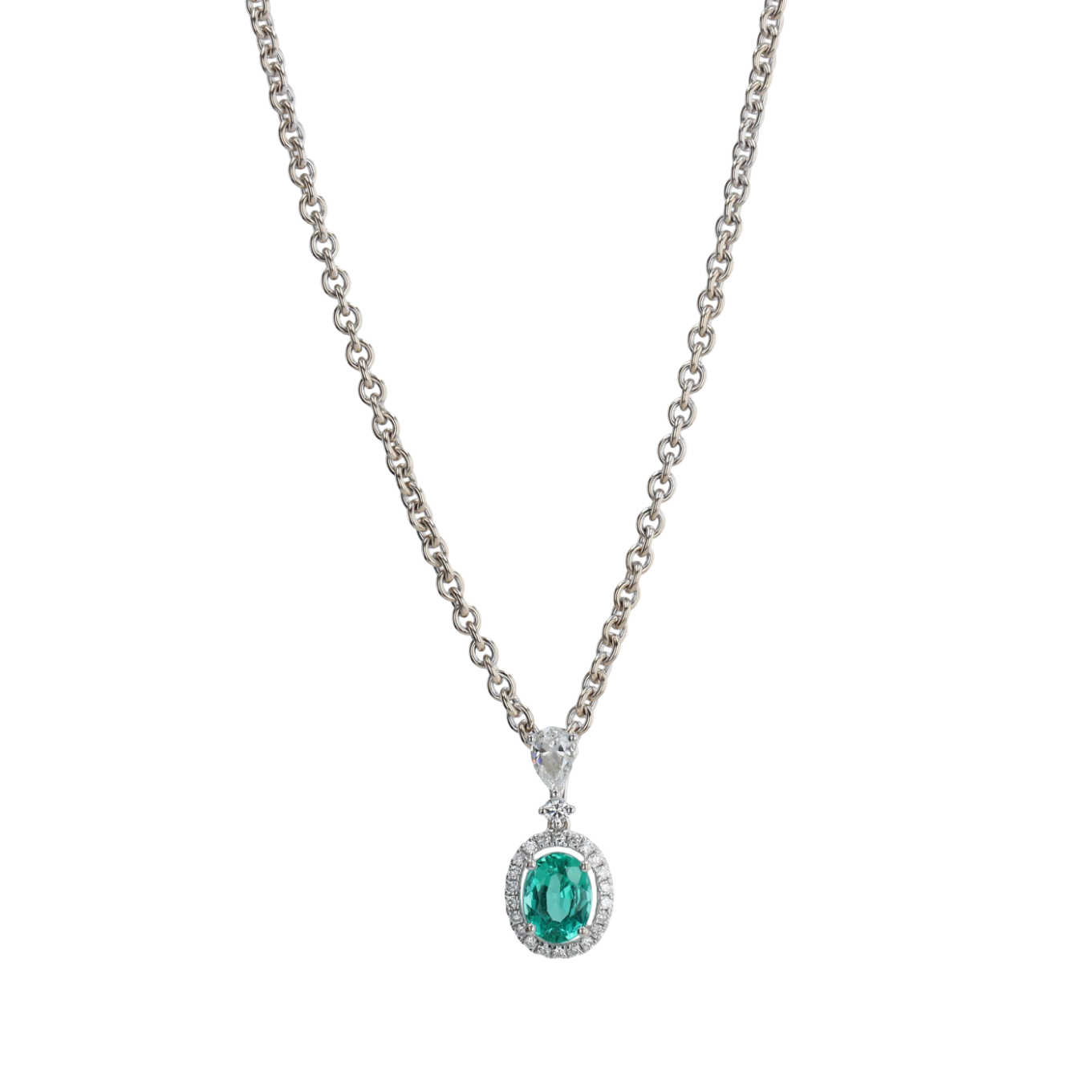 COLLIER_PENDENTIF_HALO_EMERAUDE_1.05_CT image