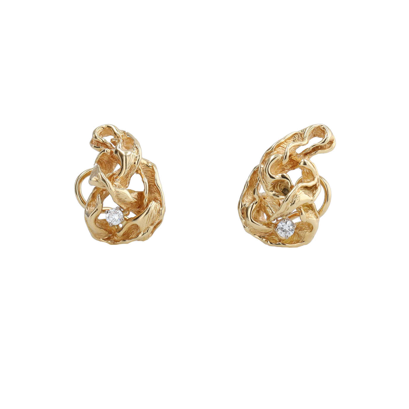 GILBERT ALBERT EARRINGS ORGANIC DIAMONDS 0.28 CT