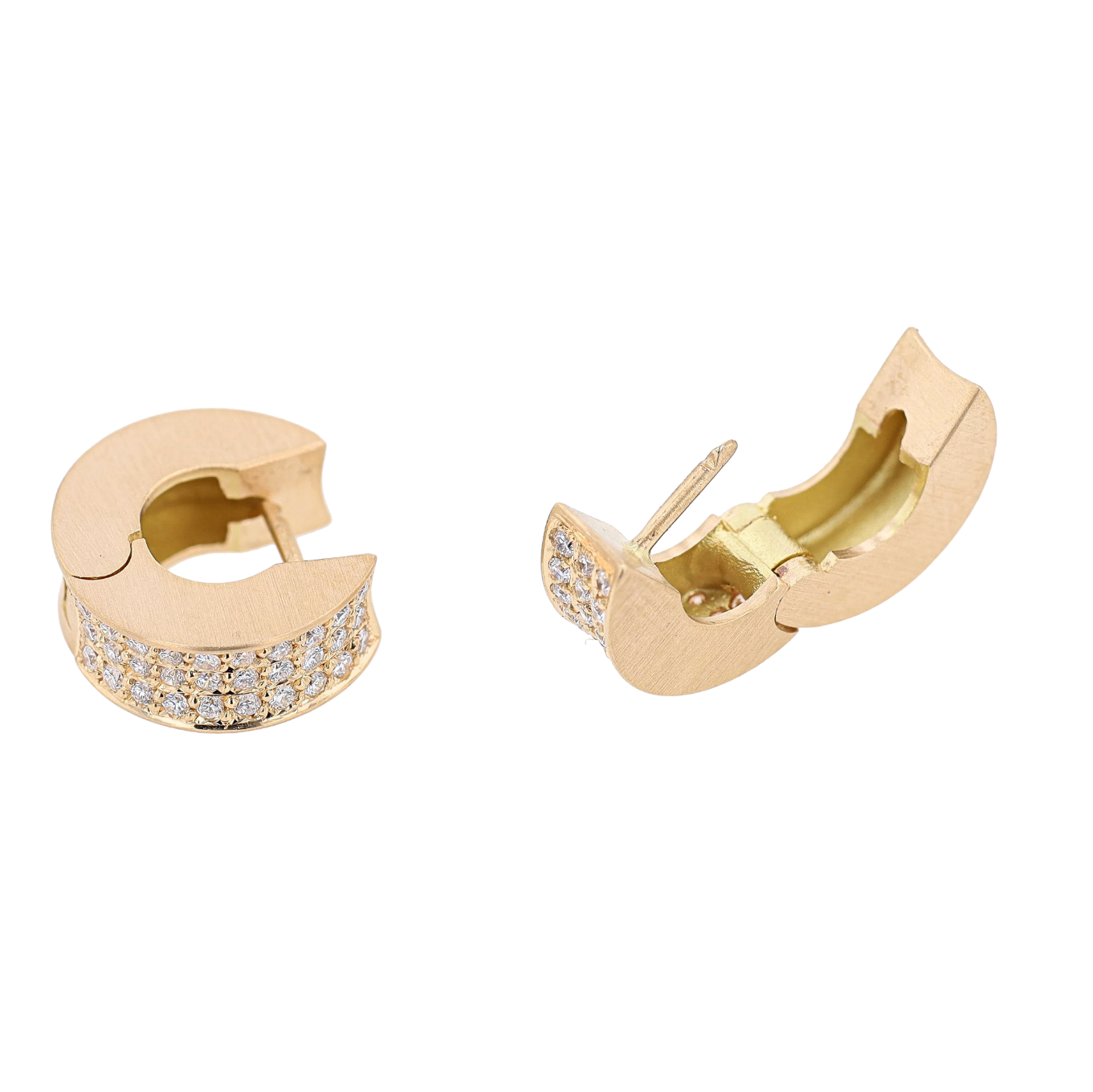 BOUCLES_D'OREILLES_CREOLES_HUGGIES_DIAMANTS_0.30_CT image