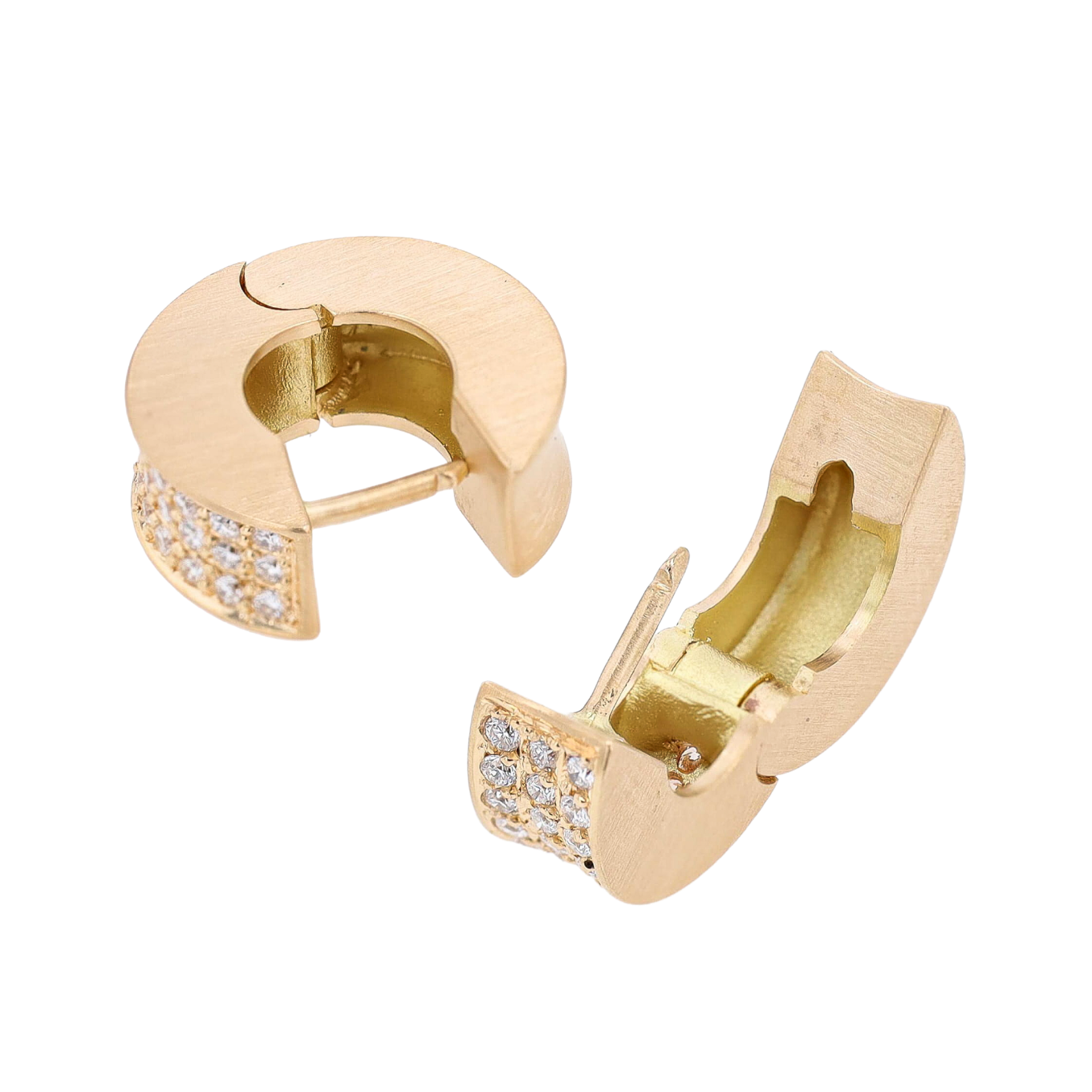 BOUCLES_D'OREILLES_CREOLES_HUGGIES_DIAMANTS_0.30_CT image