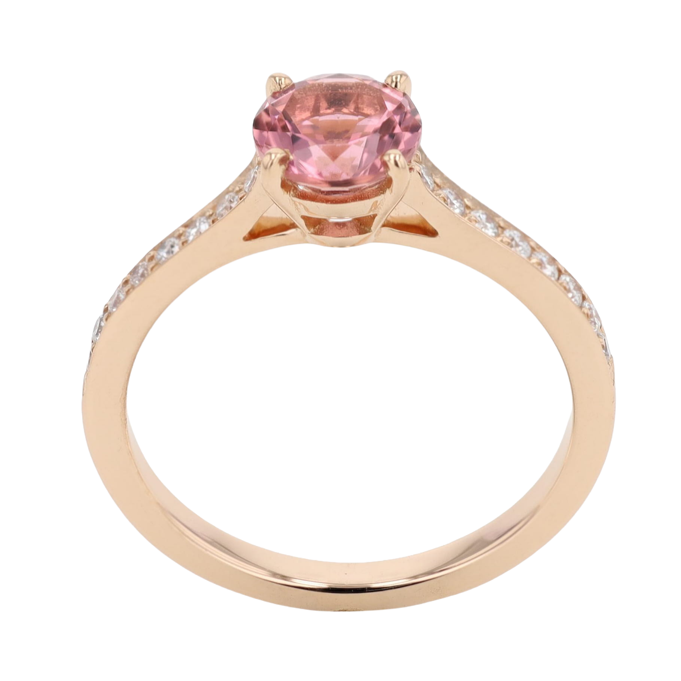 BAGUE_SOLITAIRE_EPAULE_TOURMALINE_DIAMANTS image