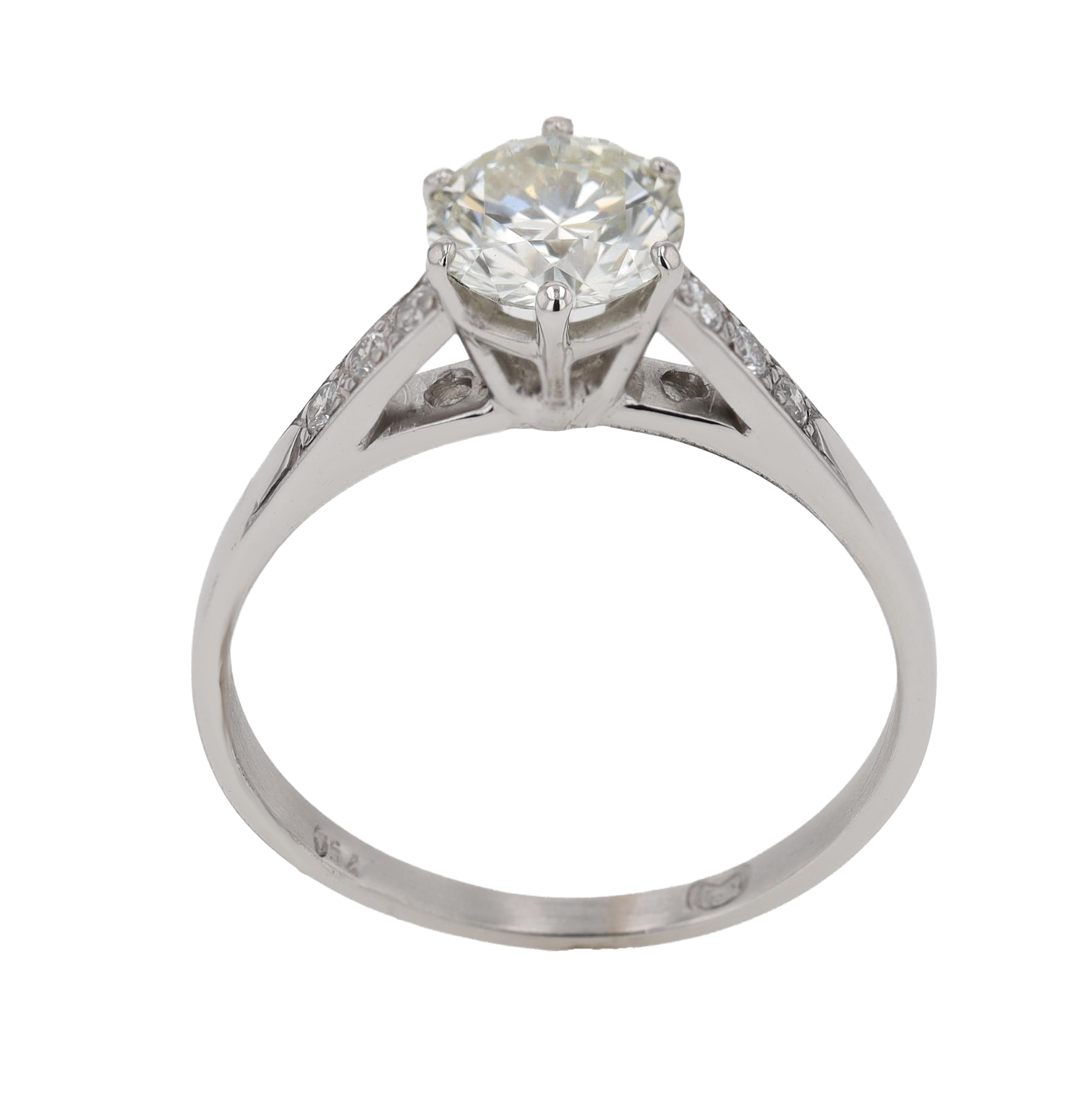 1.25 CT DIAMOND SHOULDER-SET SOLITAIRE RING