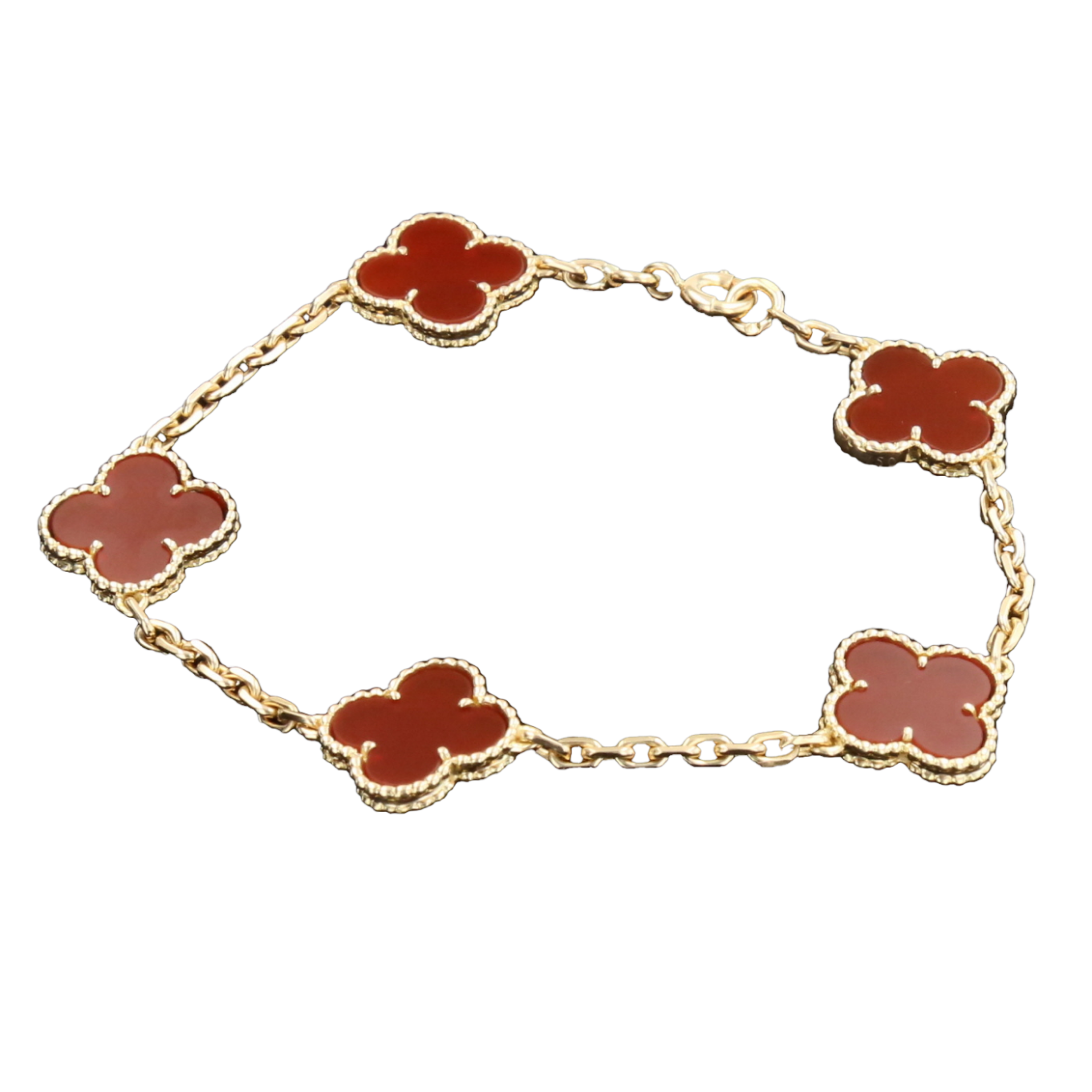 BRACELET_VAN_CLEEF_&_ARPELS_VINTAGE_ALHAMBRA_CORNALINE_OR_JAUNE image