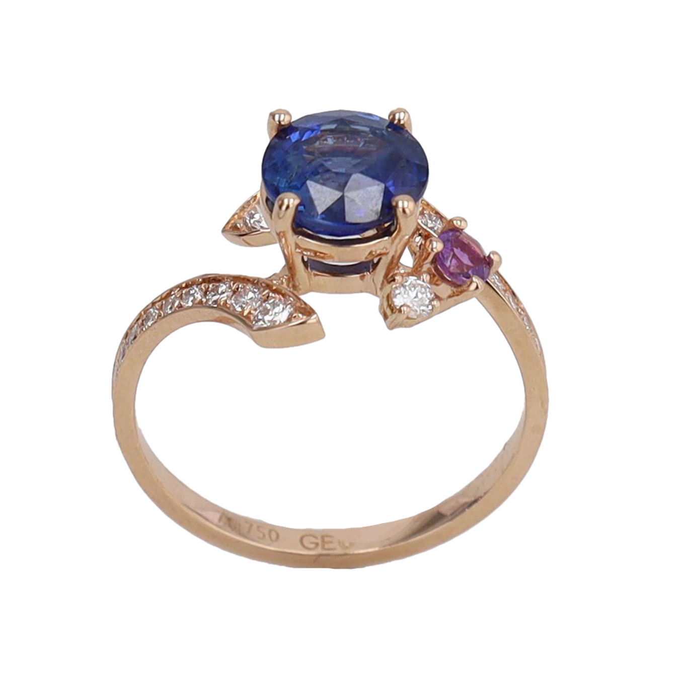 BAGUE_HASLER_SAPHIR_AMETHYSTE_&_DIAMANTS image