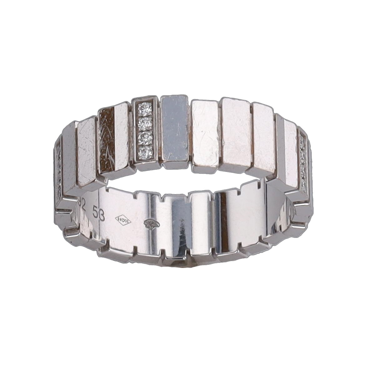 BAGUE DIOR GEM DIOR EN OR GRIS ET DIAMANTS