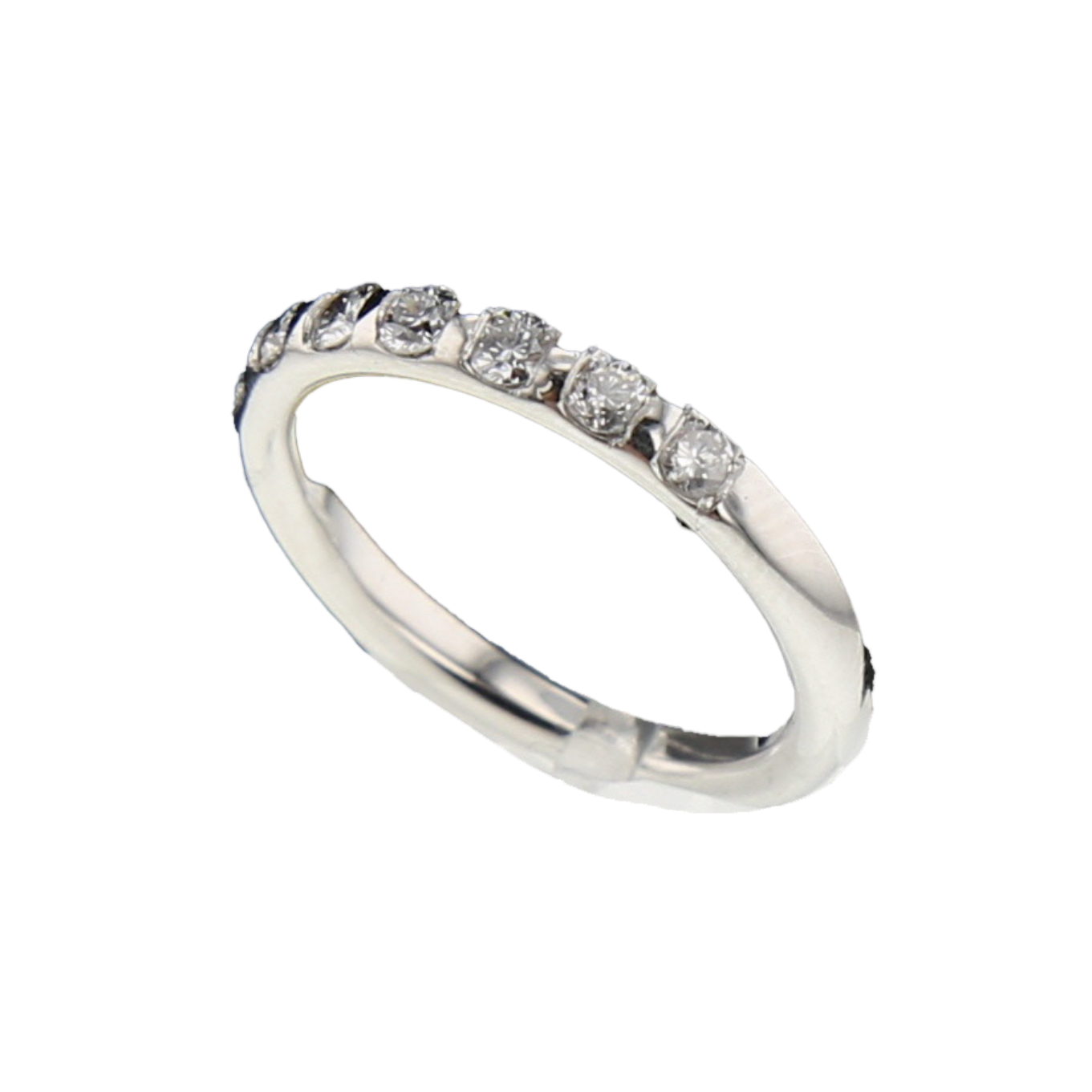 BAGUE_OR_BLANC_AVEC_7_DIAMANTS_0.06CARATS image
