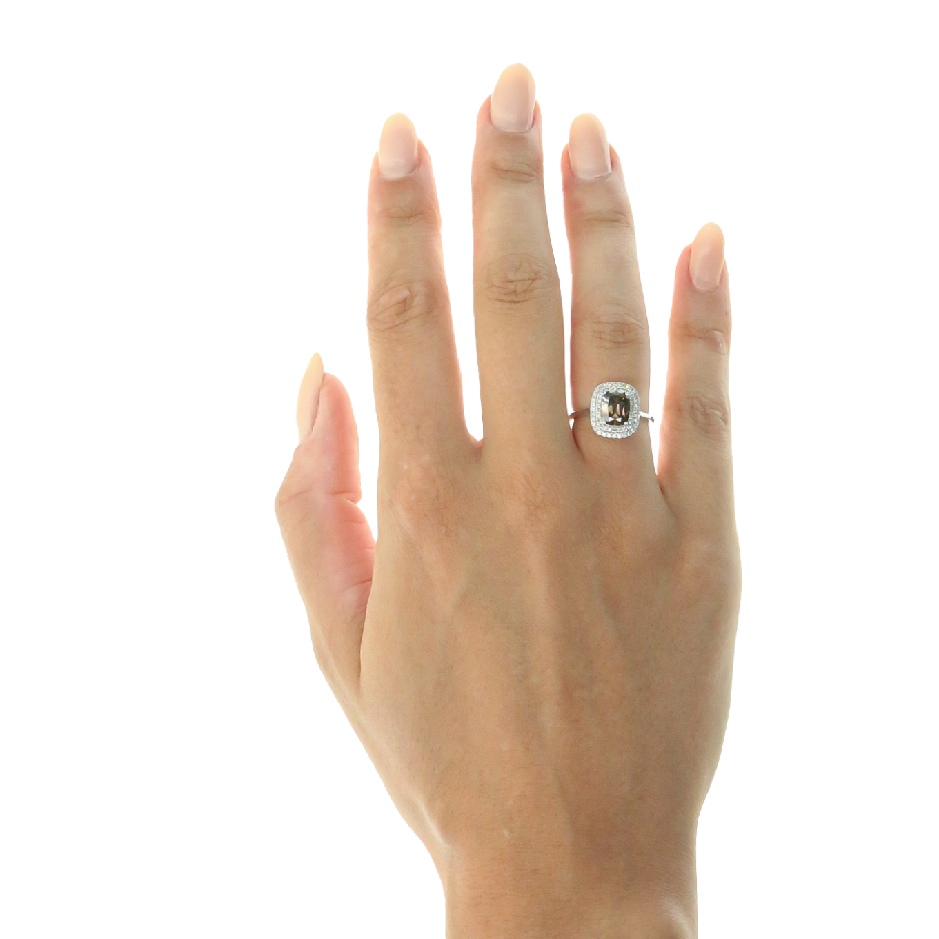 BAGUE_OR_GRIS_14_CARATS_TAILLE_COUSSIN image