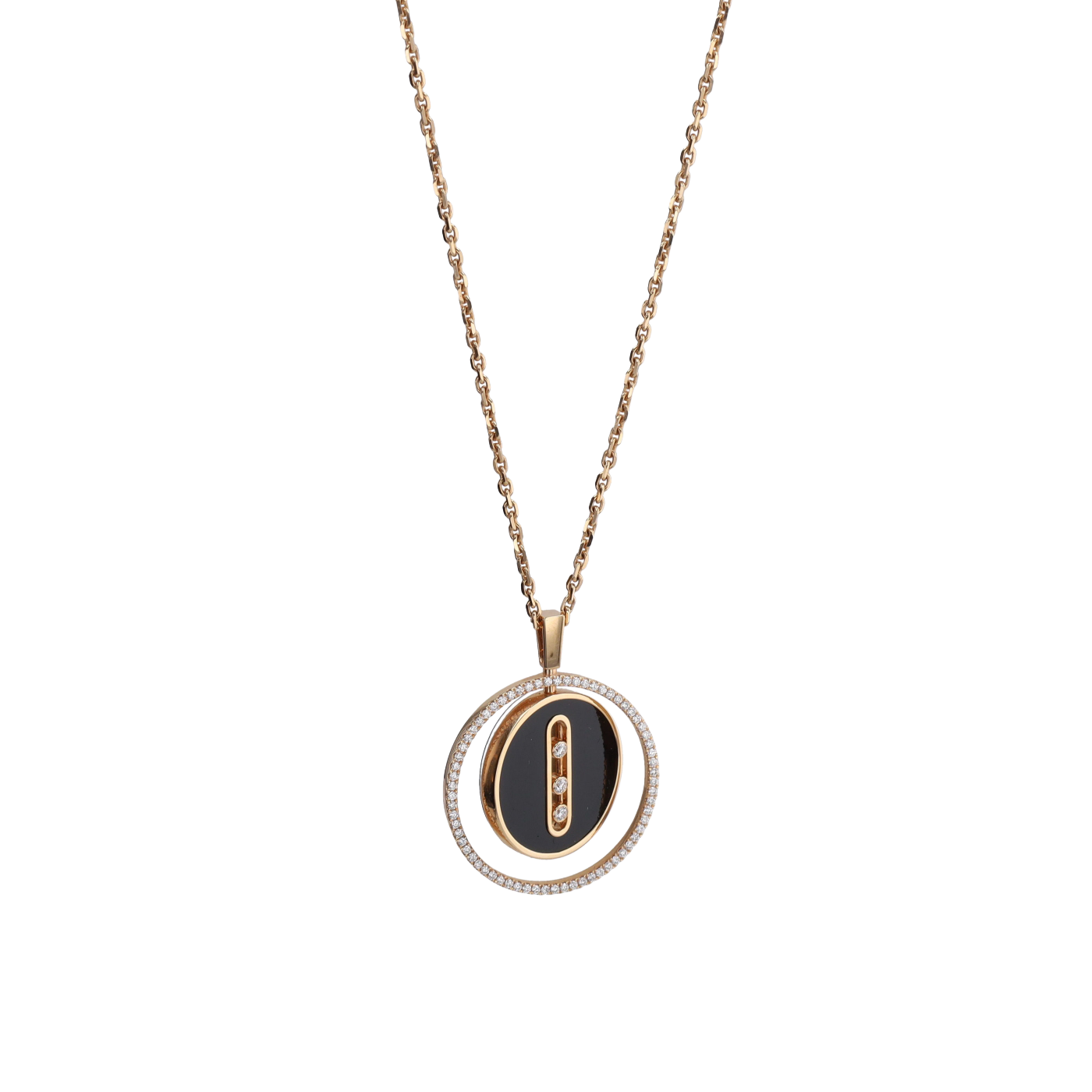 MESSIKA LUCKY MOVE ONYX NECKLACE