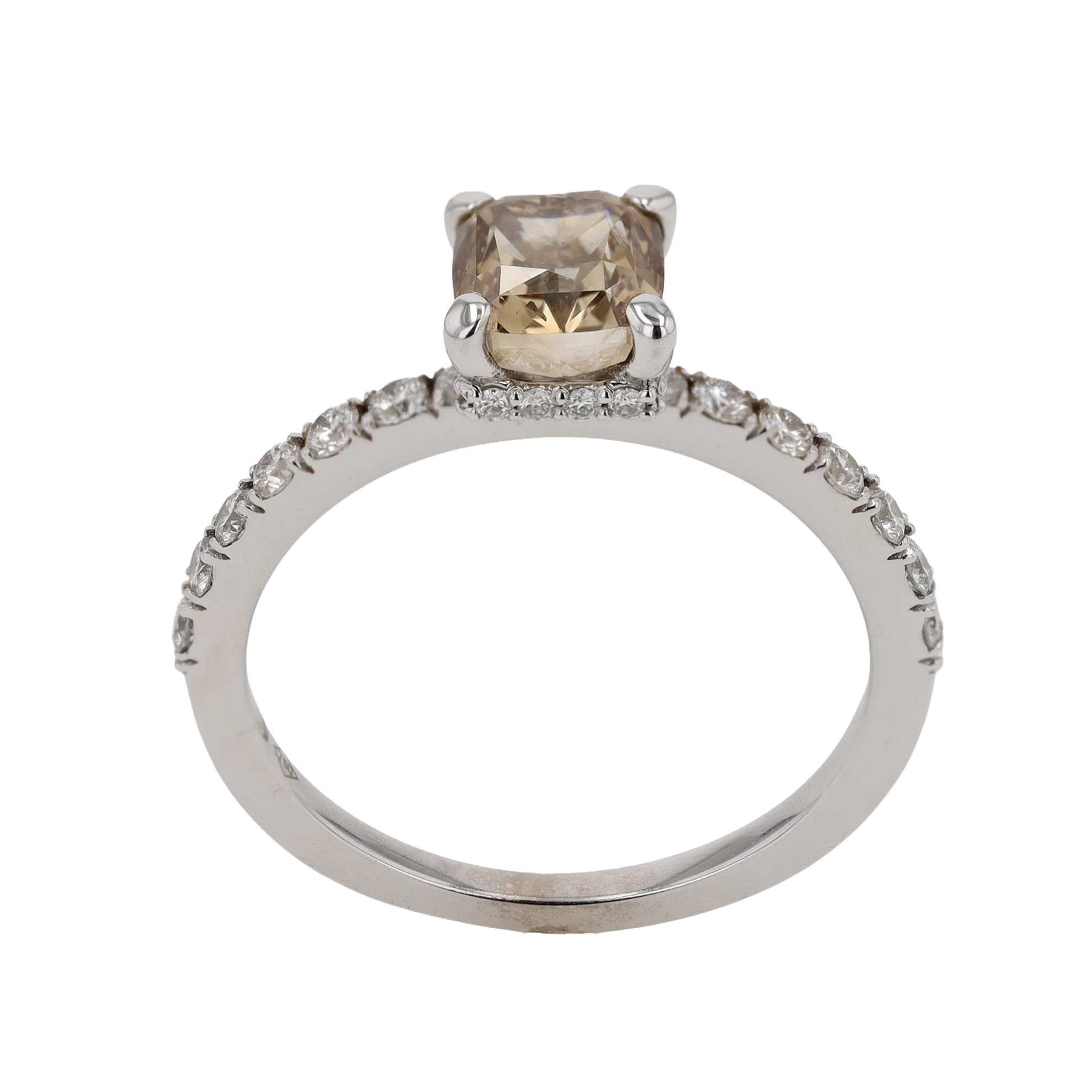 BAGUE SOLITAIRE DIAMANT FANCY DEEP BROWN 1.50 CT
