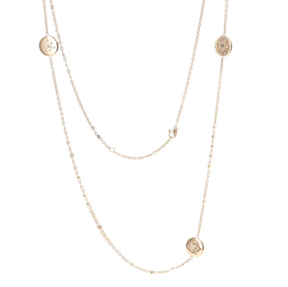 PARURE_SAUTOIR_ET_BOUCLES_D'OREILLES_ASYMETRIQUES_DIAMANTS_1.20_CT image
