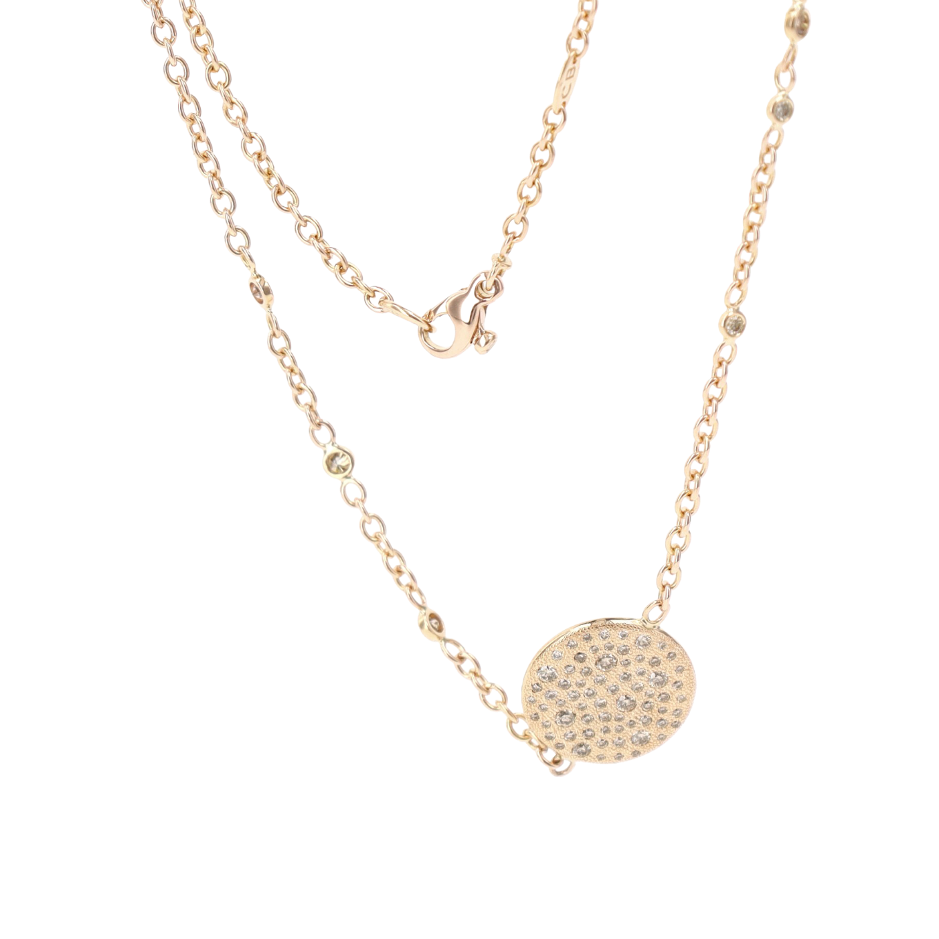 PARURE_SAUTOIR_ET_BOUCLES_D'OREILLES_ASYMETRIQUES_DIAMANTS_1.20_CT image