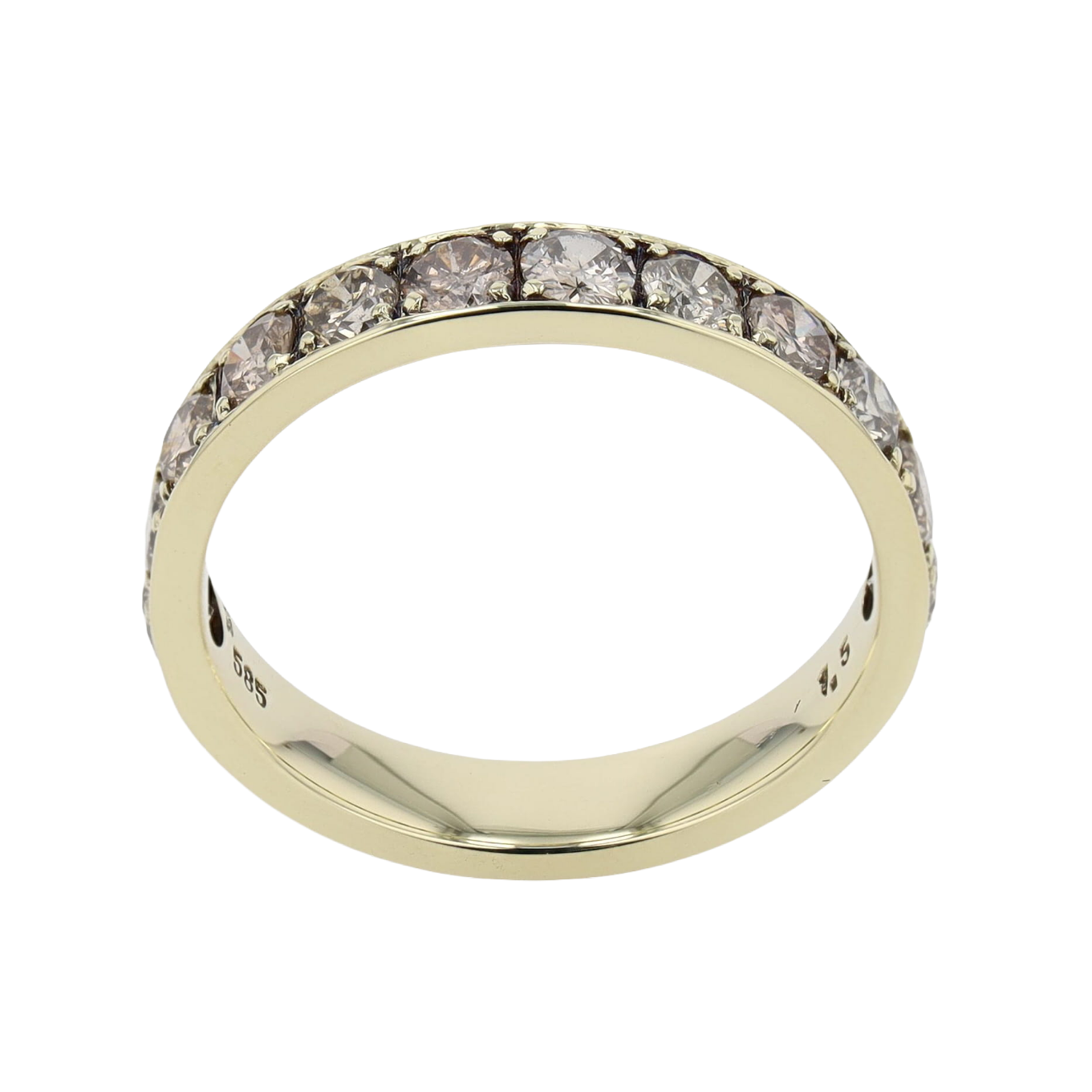 BAGUE_ALLIANCE_DEMI-TOUR_DIAMANTS_BRUNS_1.20_CT image