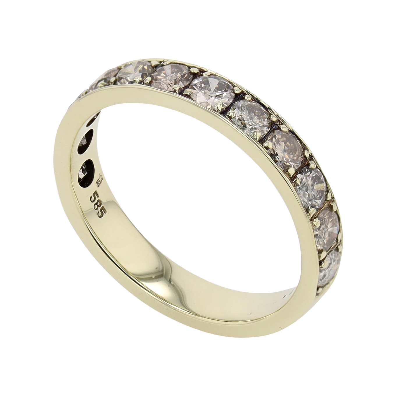 BAGUE_ALLIANCE_DEMI-TOUR_DIAMANTS_BRUNS_1.20_CT image