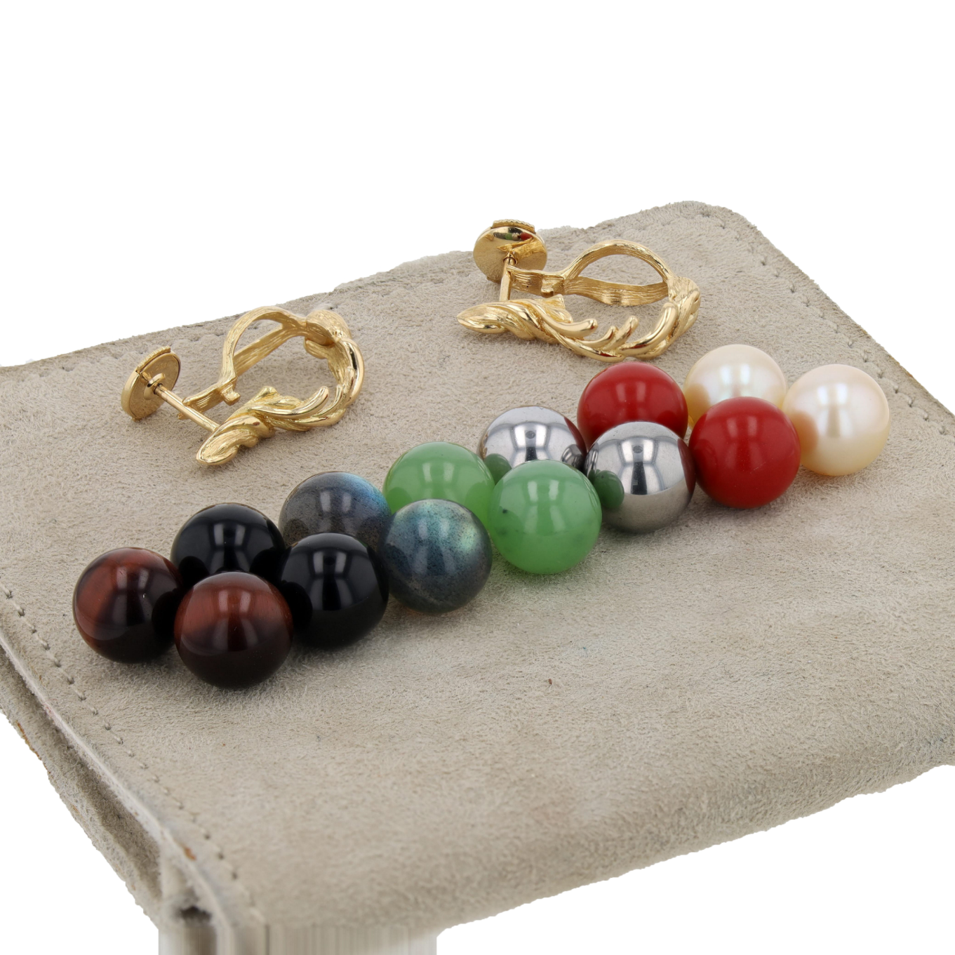 BOUCLES_D'OREILLES_GILBERT_ALBERT_SPHERES_INTERCHANGEABLES image