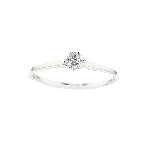 BAGUE OR GRIS 0.25 CARATS