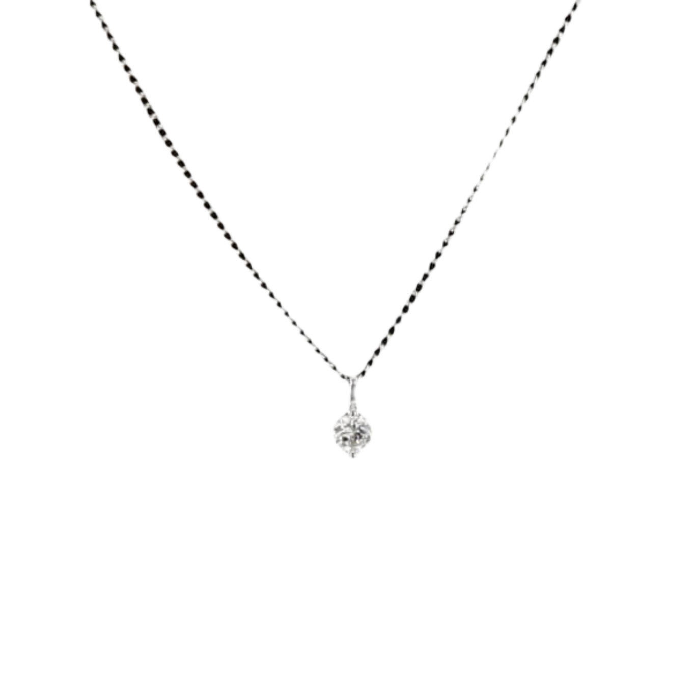 COLLIER_SOLITAIRE_EN_OR_GRIS_0.11_CARATS image