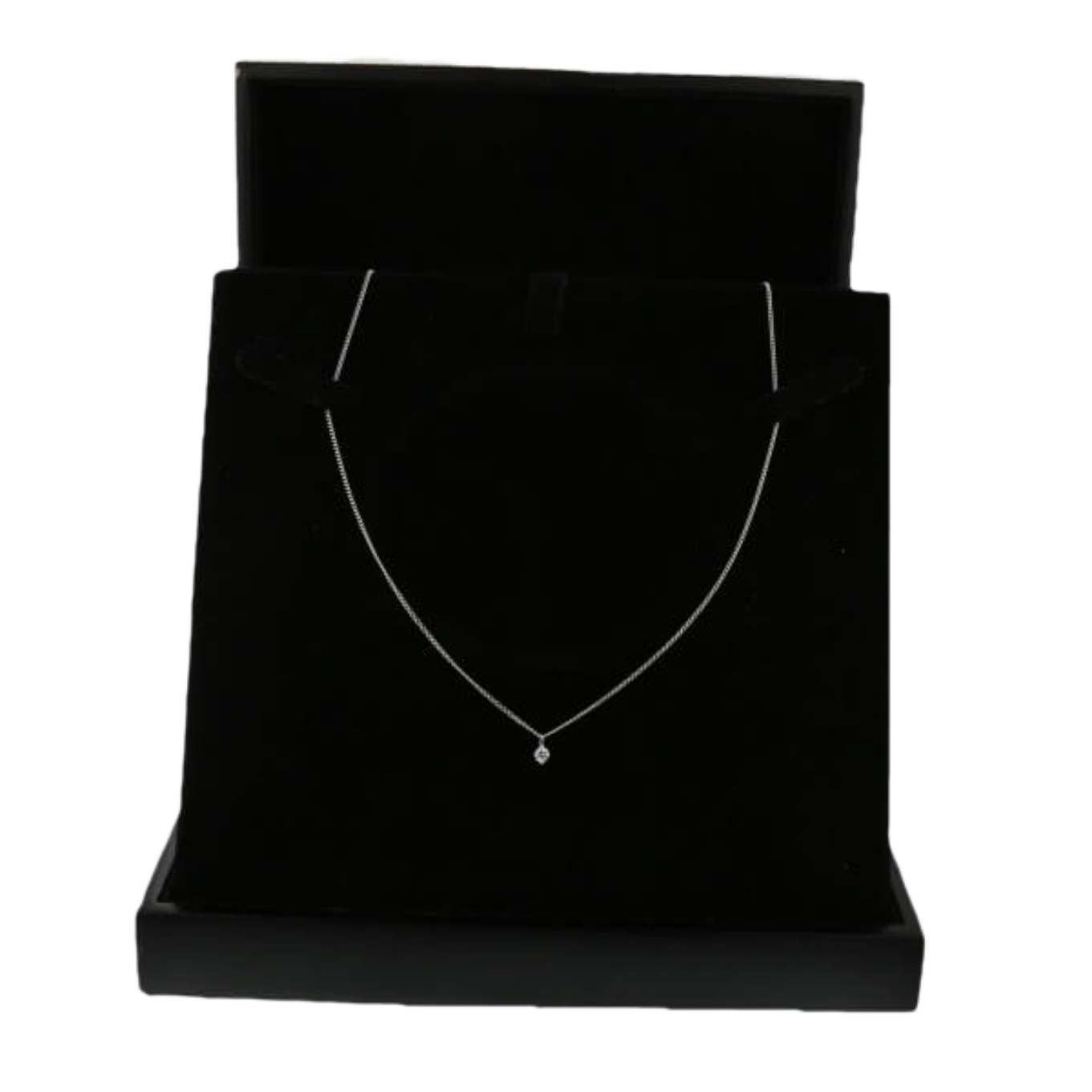 COLLIER_SOLITAIRE_EN_OR_GRIS_0.11_CARATS image