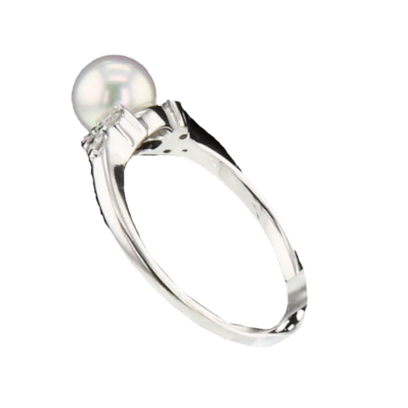 BAGUE_OR_GRIS_PERLES_ET_DIAMANTS_T58 image