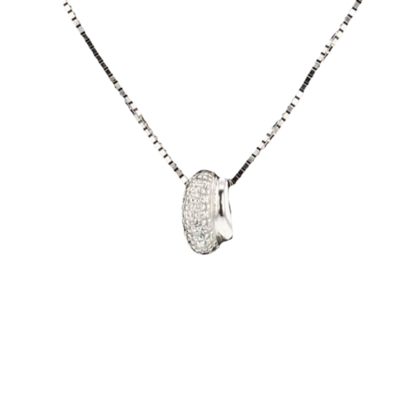COLLIER_OR_GRIS_DIAMANTS_0.04_CARATS image