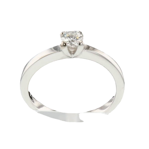 BAGUE OR GRIS DIAMANT 0.22 CARATS