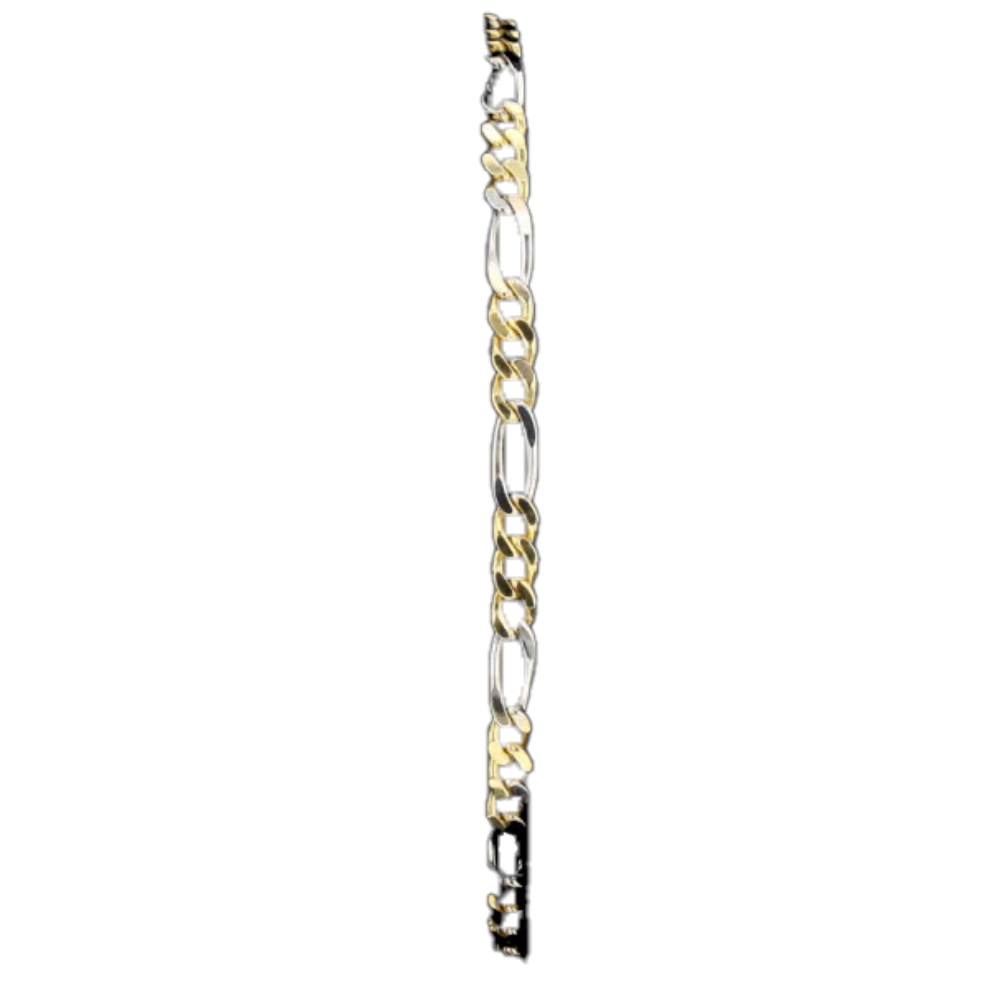 BRACELET_MAILLE_FIGARO_BICOLORE image