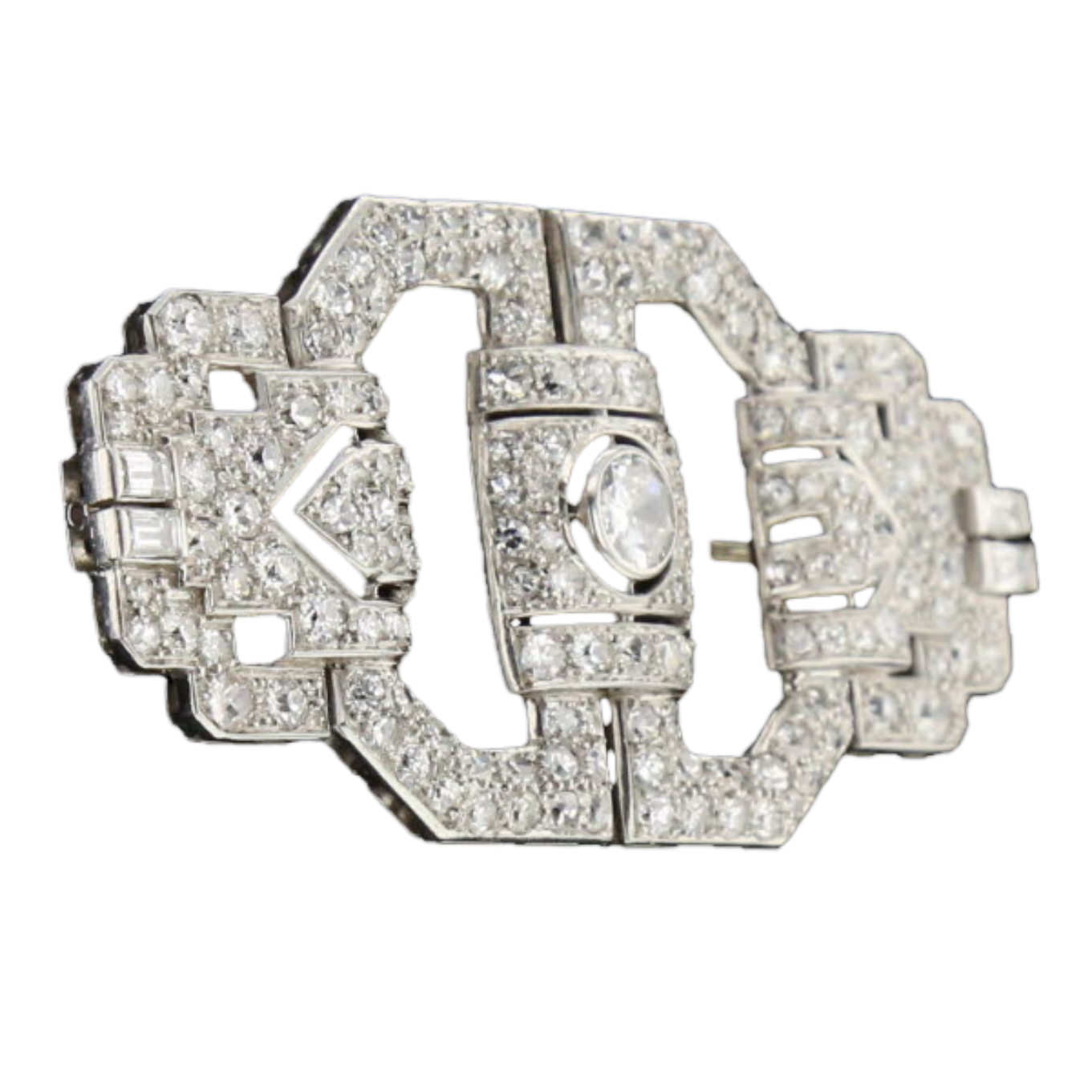 BROCHE_ART_DECO_OR_GRIS_DIAMANTS image