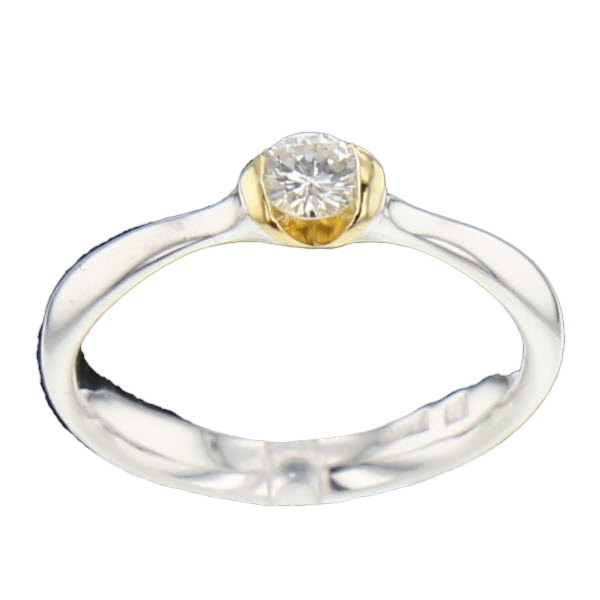 BAGUE DEUX ORS 0.23 CARATS