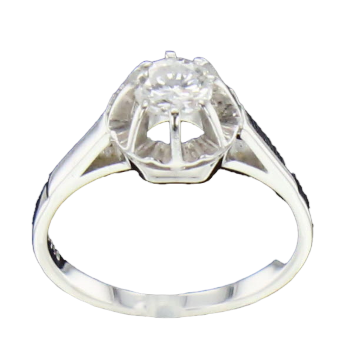 BAGUE_SOLITAIRE_OR_GRIS_0.50_CARATS image