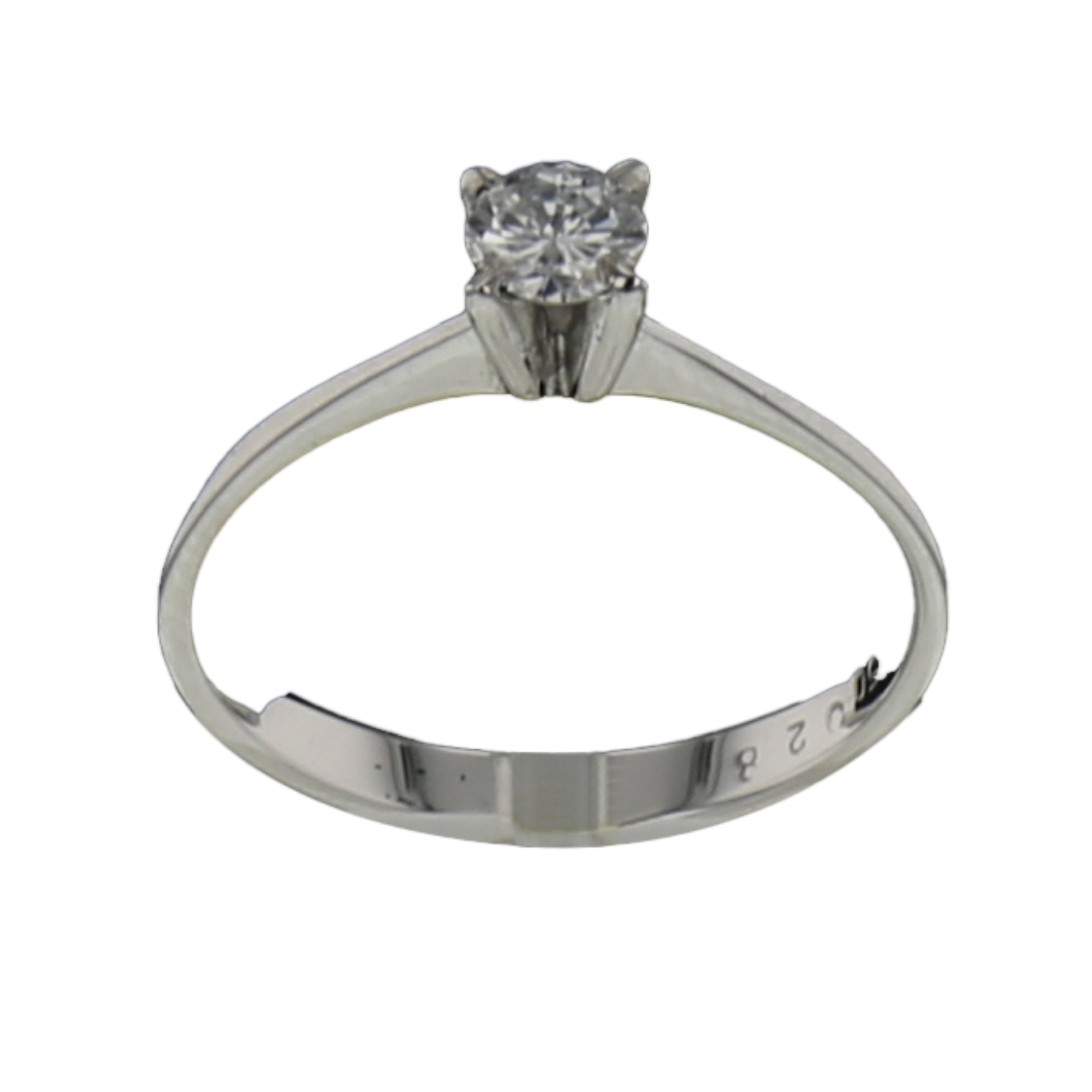 BAGUE_SOLITAIRE_EN_OR_GRIS_0.30_CARATS image