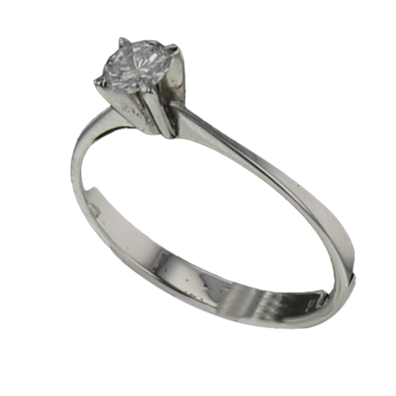 BAGUE_SOLITAIRE_EN_OR_GRIS_0.30_CARATS image