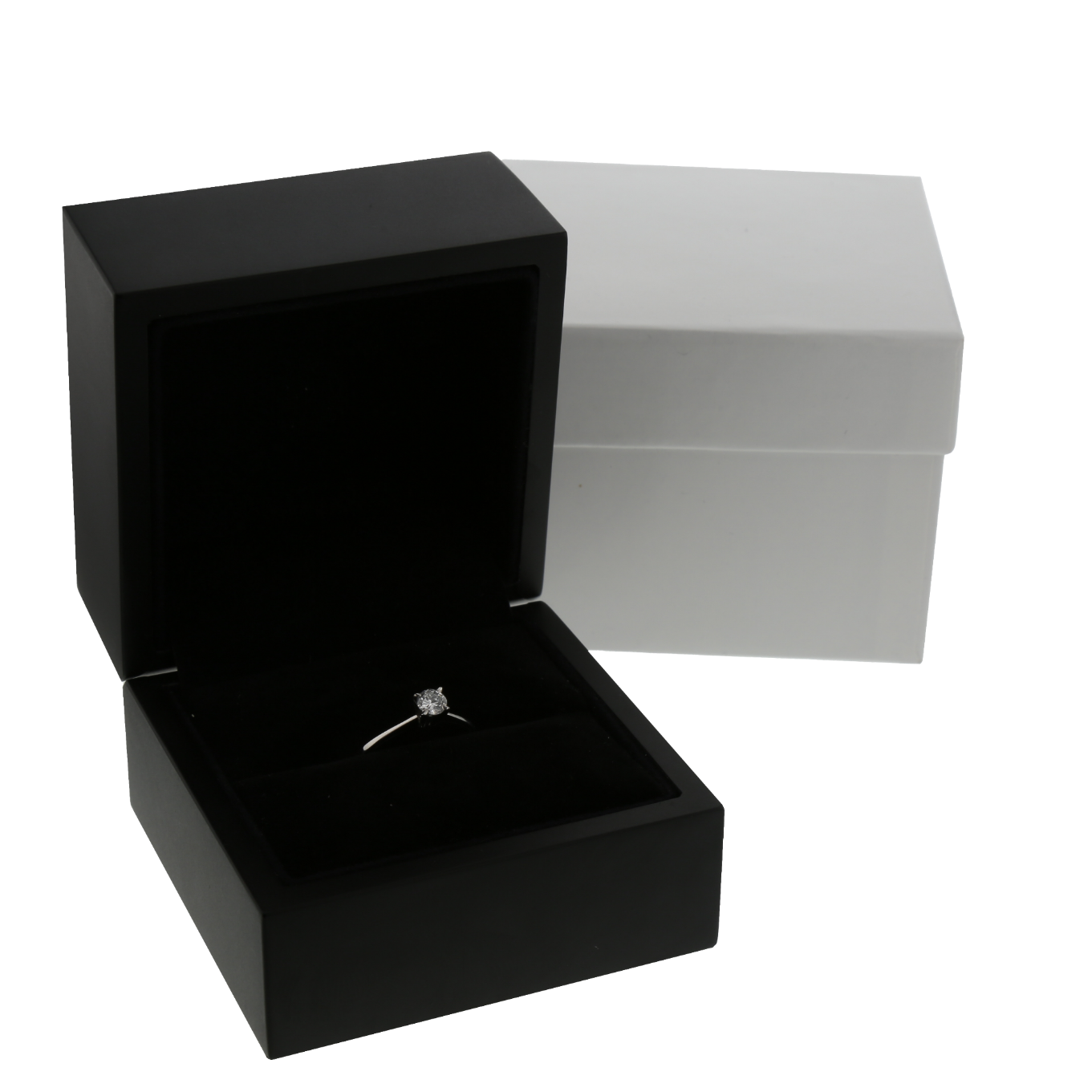 BAGUE_SOLITAIRE_EN_OR_GRIS_0.30_CARATS image