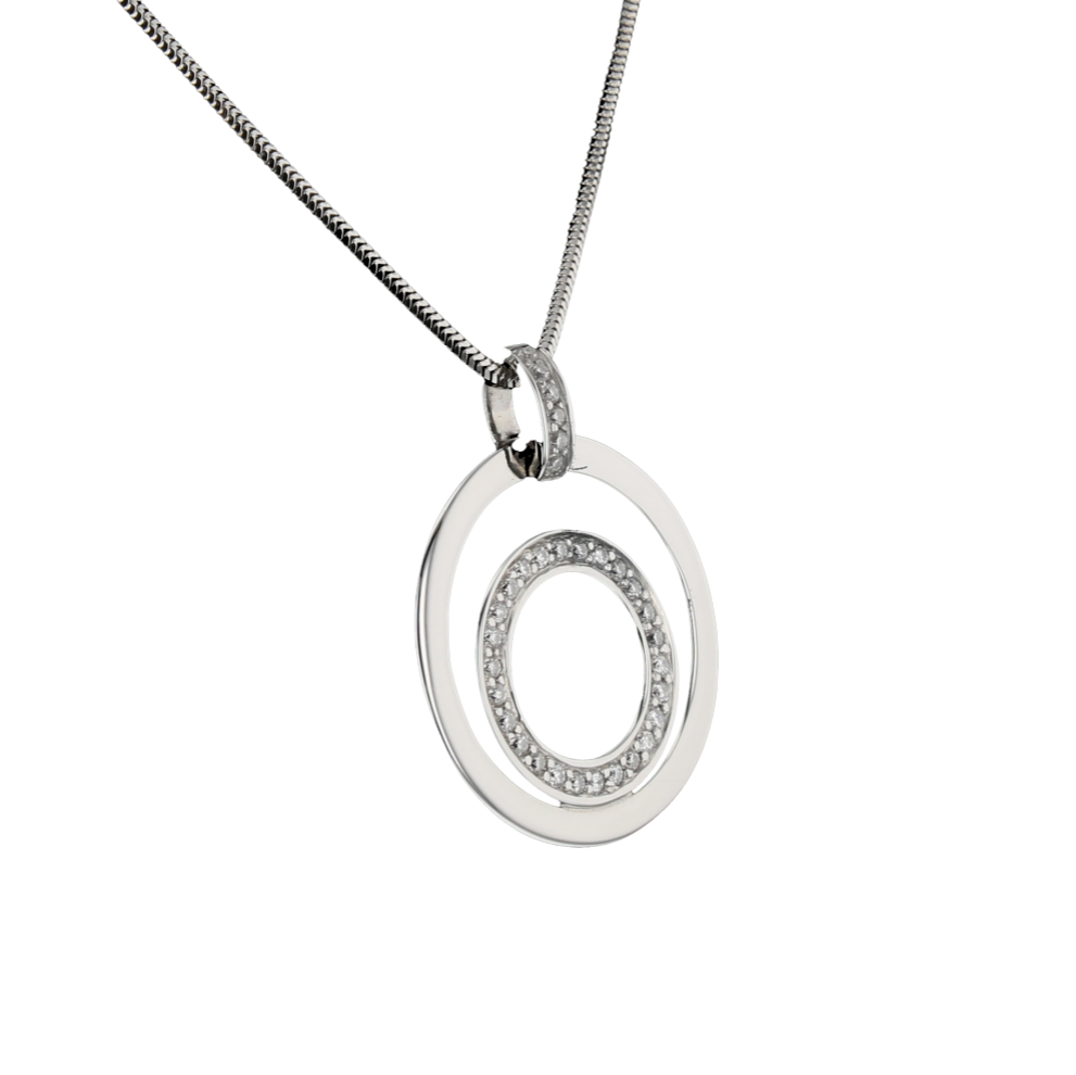 COLLIER___PENDENTIF_DOUBLE_RONDS_EN_OR_GRIS_750 image