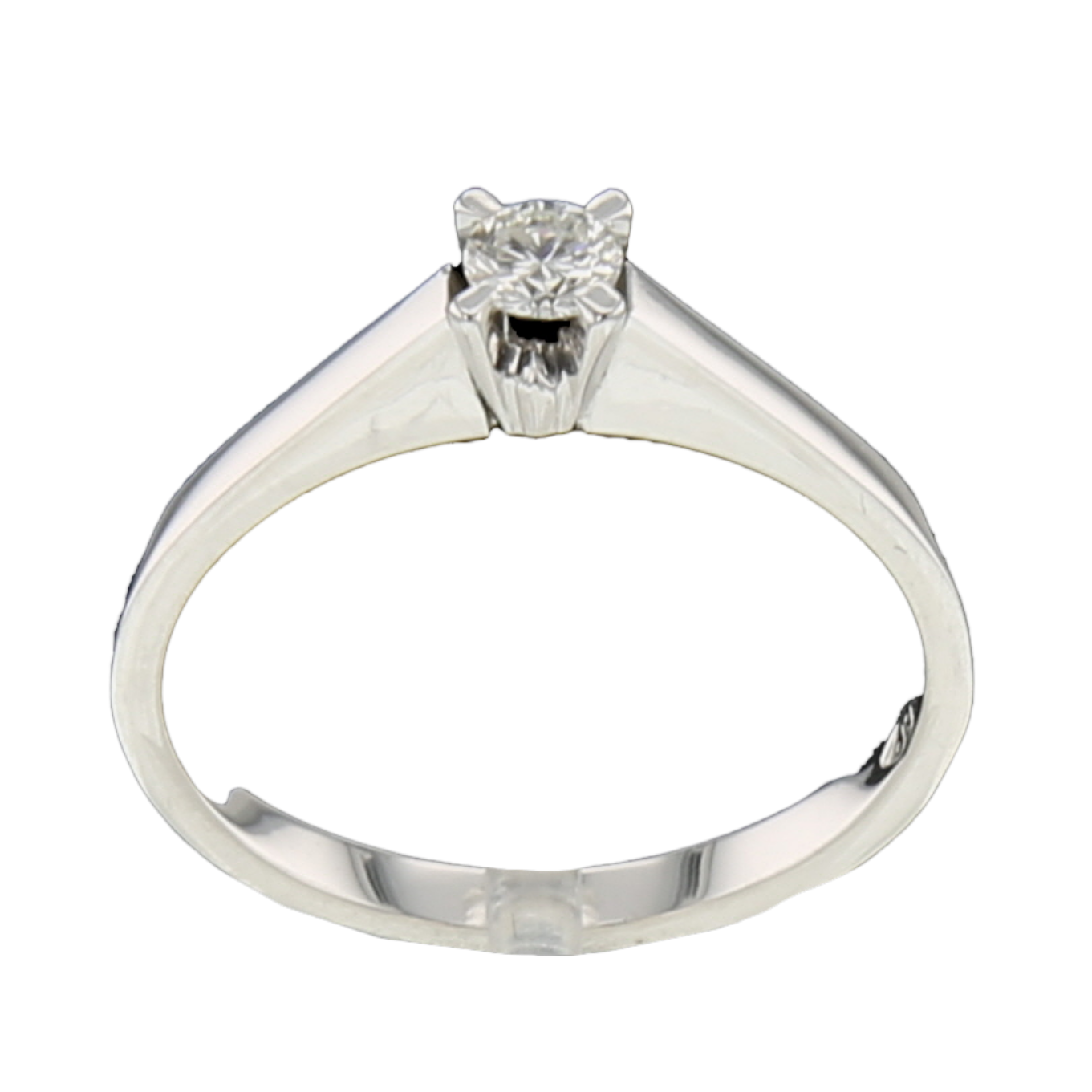 BAGUE_SOLITAIRE_OR_GRIS_DIAMANT_0.15_CARATS image